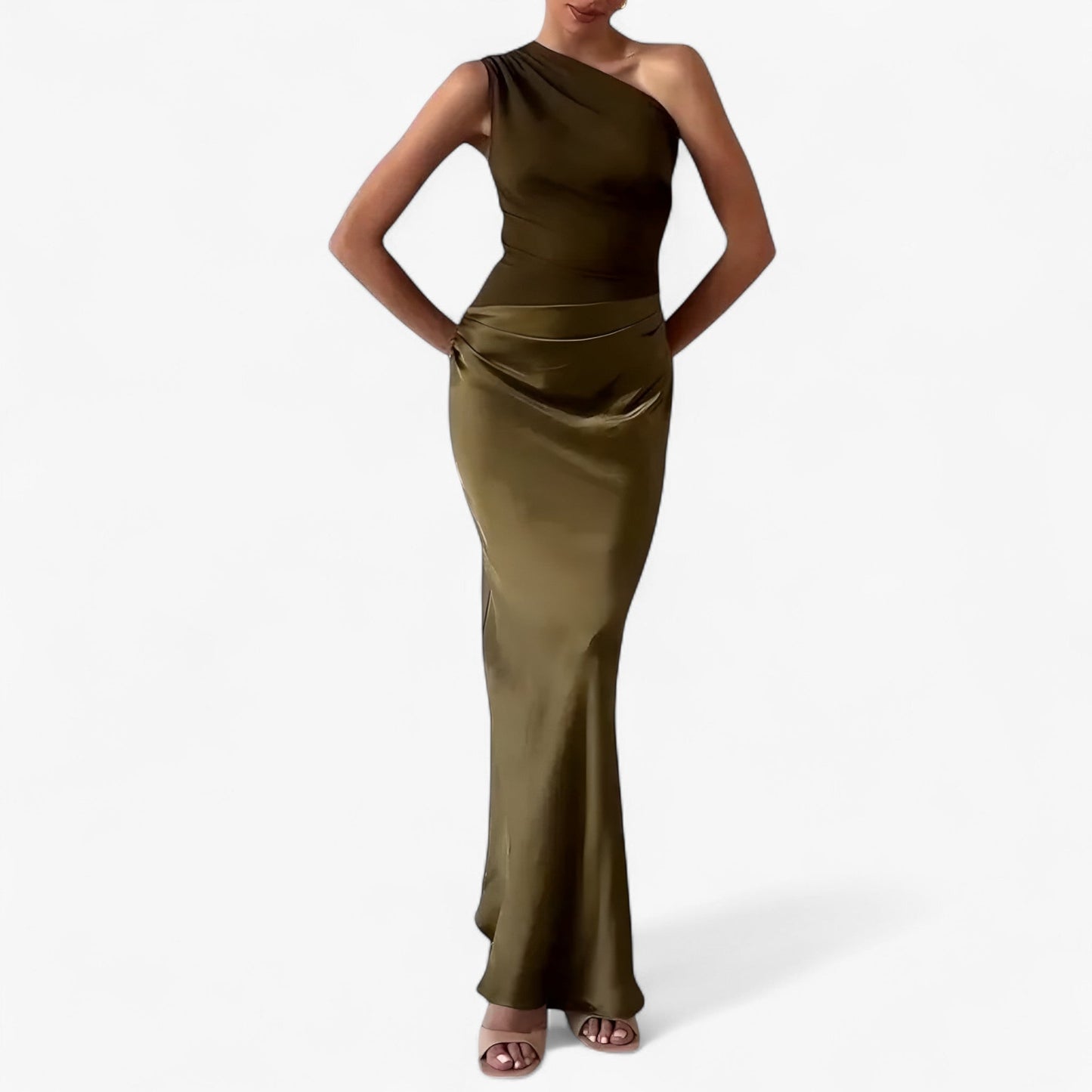 Lucie | Damen Asymmetrisches Maxikleid