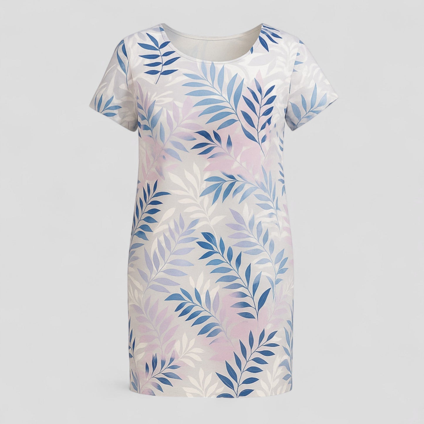 Carmine | Damen Bequemes Casual Sommerkleid mit Naturdruck