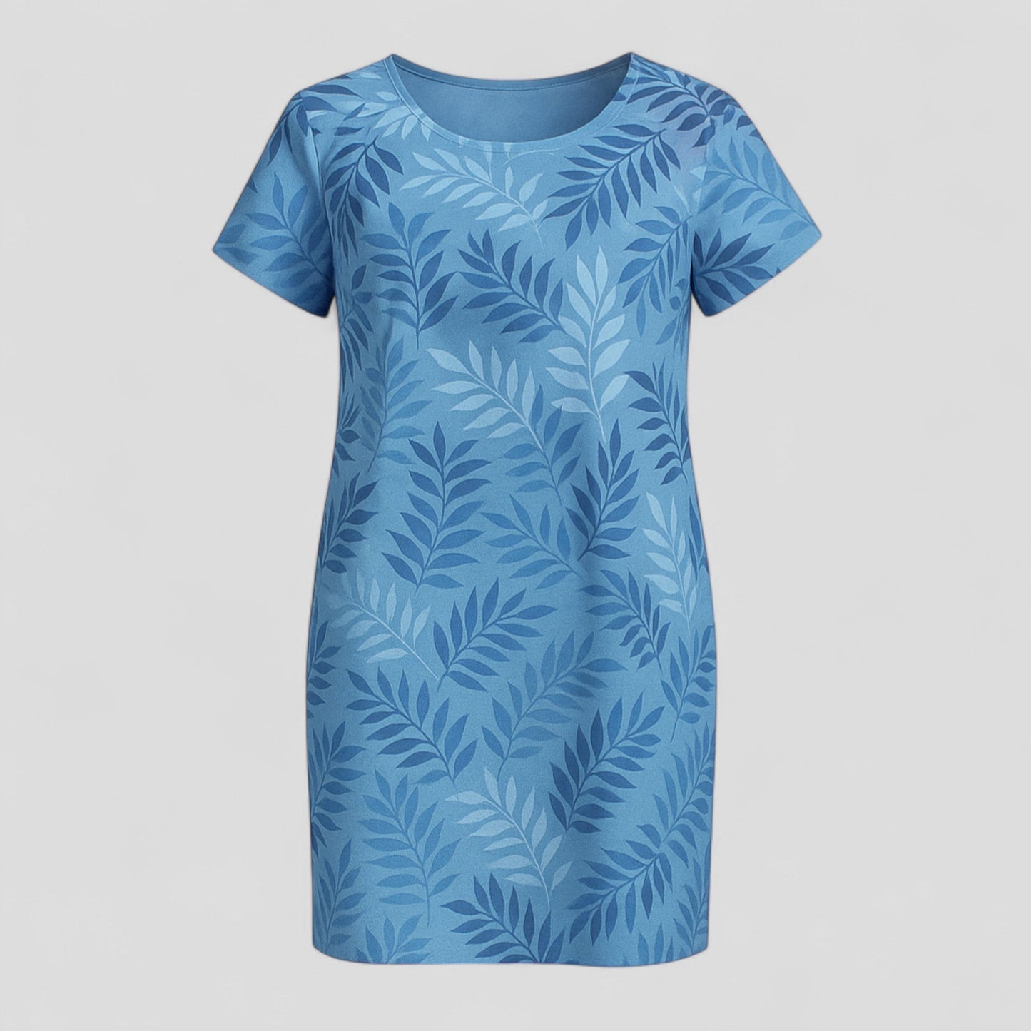 Carmine | Damen Bequemes Casual Sommerkleid mit Naturdruck
