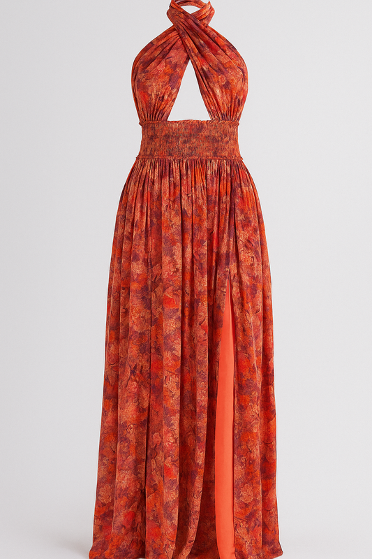 Cleah | Damen Blumen Maxi Kleid für den Sommer