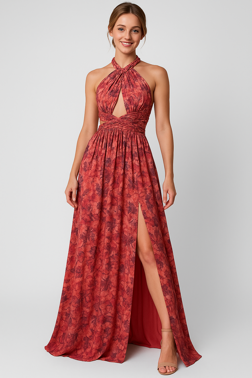 Cleah | Damen Blumen Maxi Kleid für den Sommer