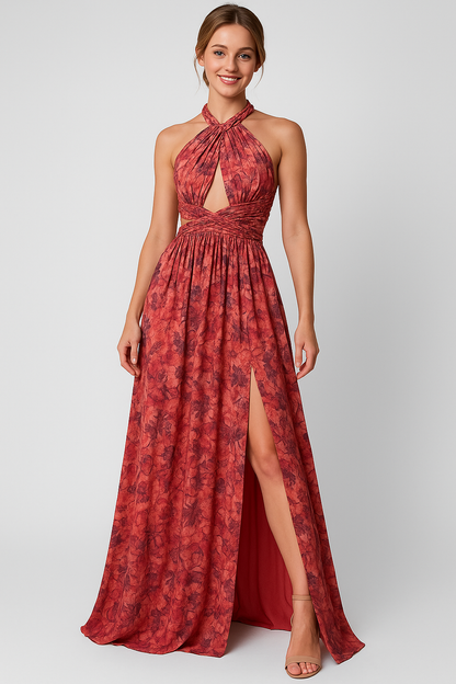 Cleah | Damen Blumen Maxi Kleid für den Sommer