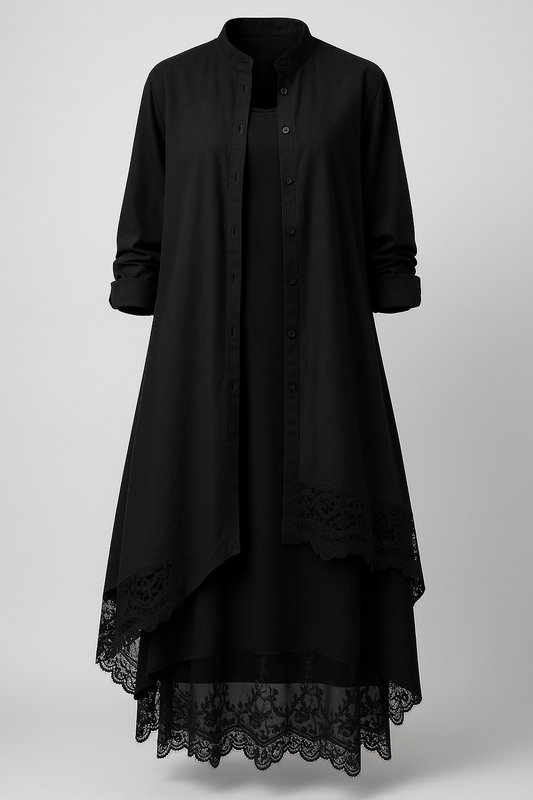 Aurora | Damen Boho Sommerkleid mit Oversize Hemd