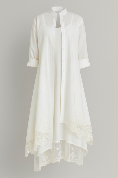 Aurora | Damen Boho Sommerkleid mit Oversize Hemd