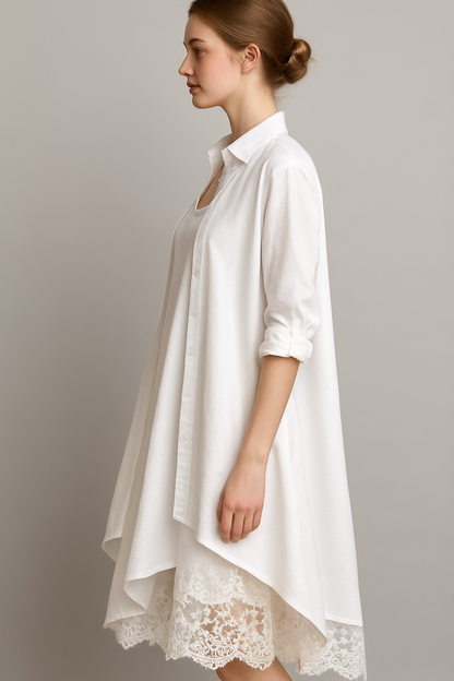 Aurora | Damen Boho Sommerkleid mit Oversize Hemd