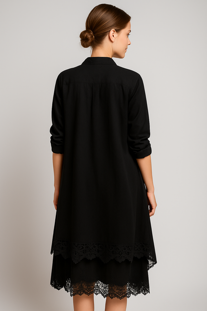 Aurora | Damen Boho Sommerkleid mit Oversize Hemd