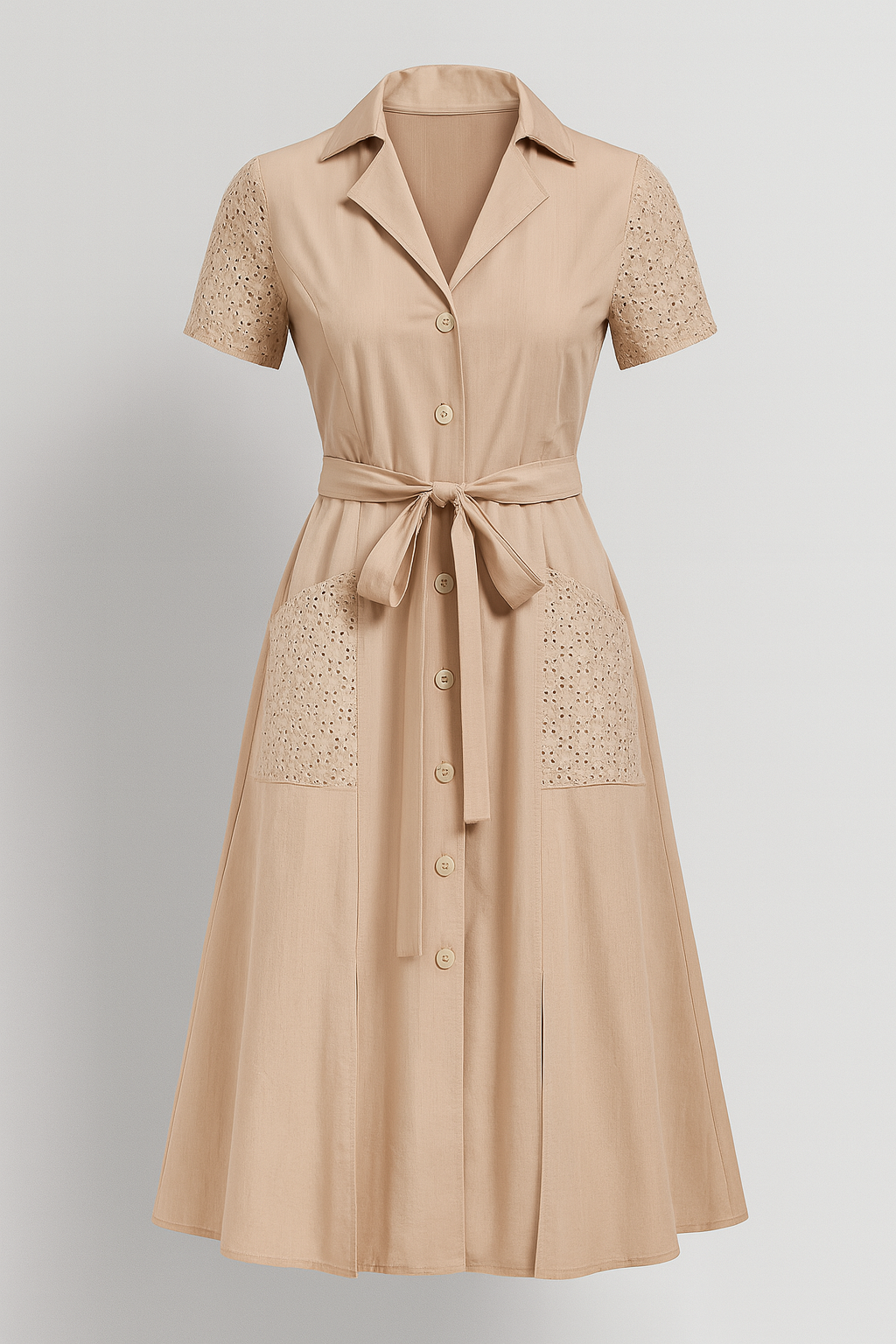 Marsha | Damen Casual V-Ausschnitt Kleid für Sommer