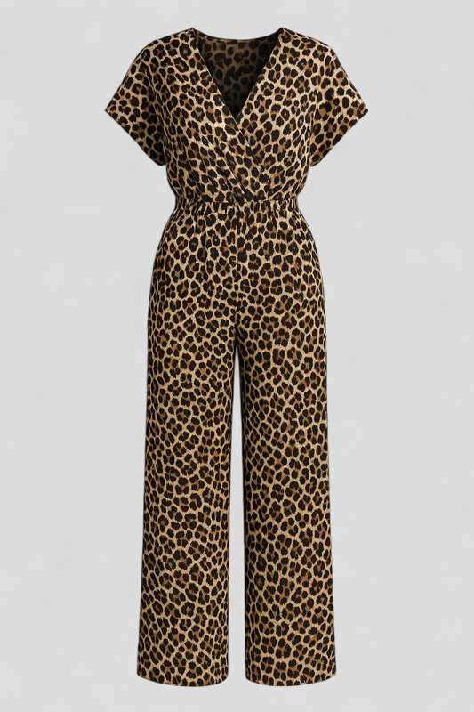 Tessie | Damen Elegante Jumpsuit mit Pantermotiv