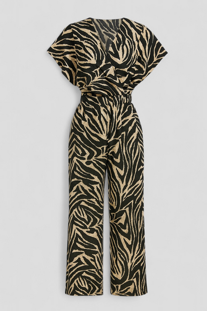 Tessie | Damen Elegante Jumpsuit mit Pantermotiv