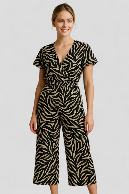 Tessie | Damen Elegante Jumpsuit mit Pantermotiv