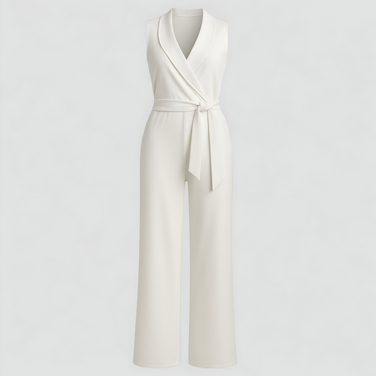 Aela | Damen Elegante V-Ausschnitt Jumpsuit