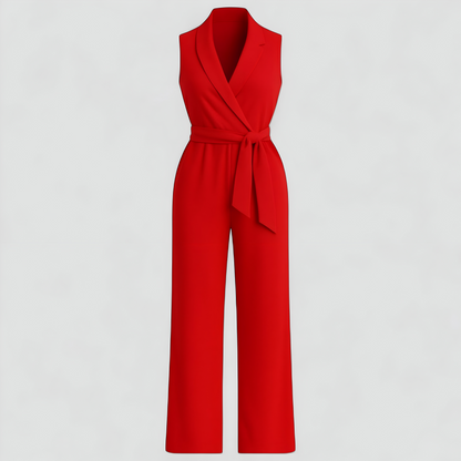 Aela | Damen Elegante V-Ausschnitt Jumpsuit