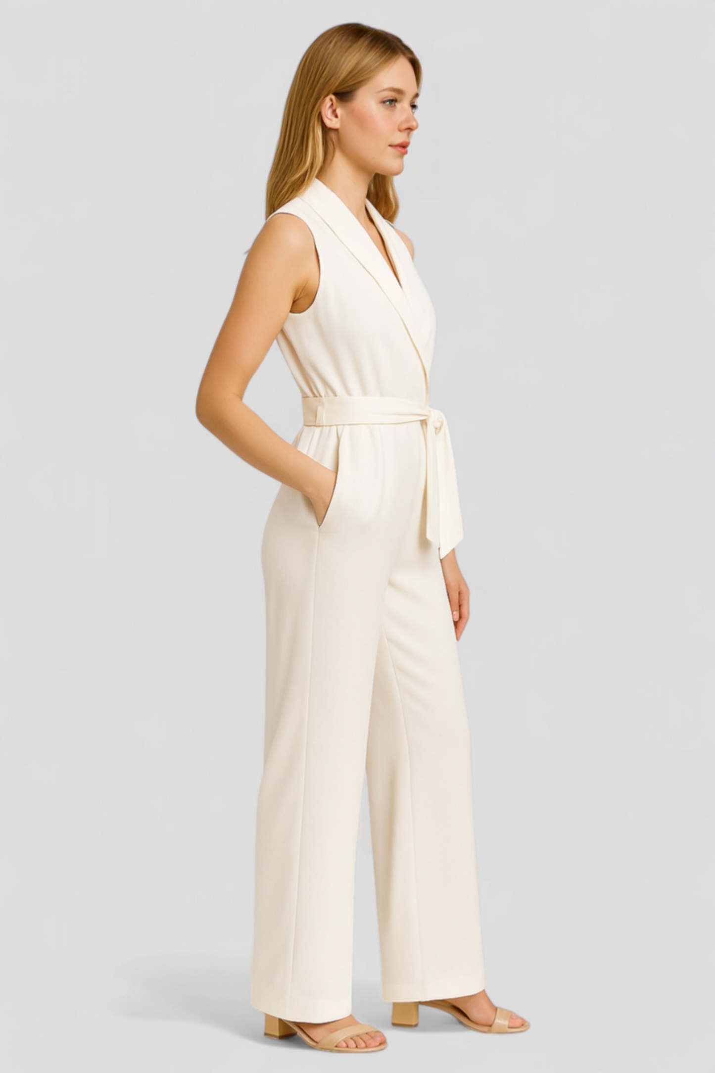 Aela | Damen Elegante V-Ausschnitt Jumpsuit
