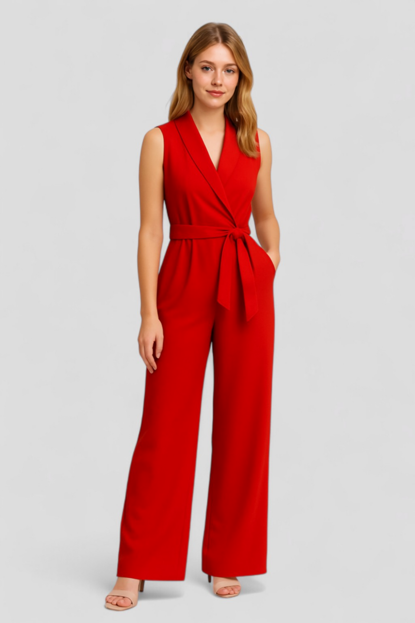 Aela | Damen Elegante V-Ausschnitt Jumpsuit