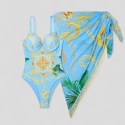 Cara | Damen Eleganter Einteiler Badeanzug