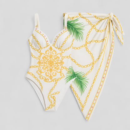 Cara | Damen Eleganter Einteiler Badeanzug