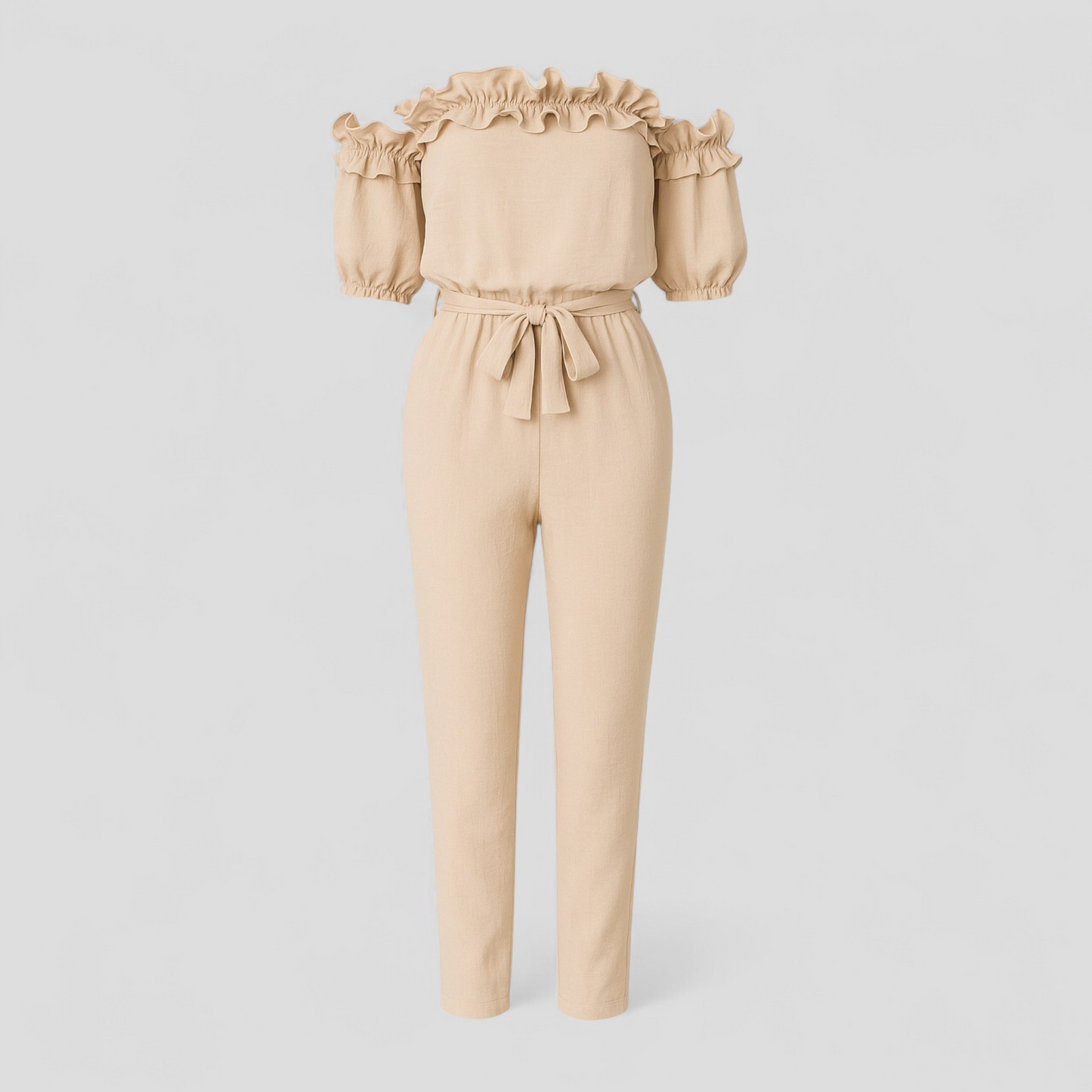 Emma | Damen Eleganter Jumpsuit Mit Volantärmeln