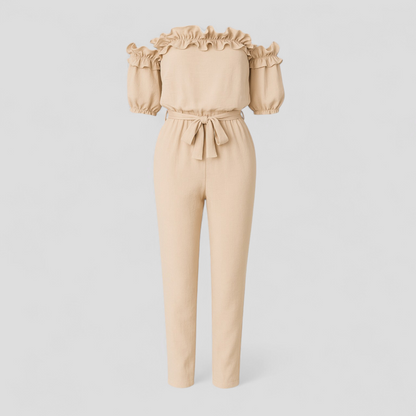 Emma | Damen Eleganter Jumpsuit Mit Volantärmeln