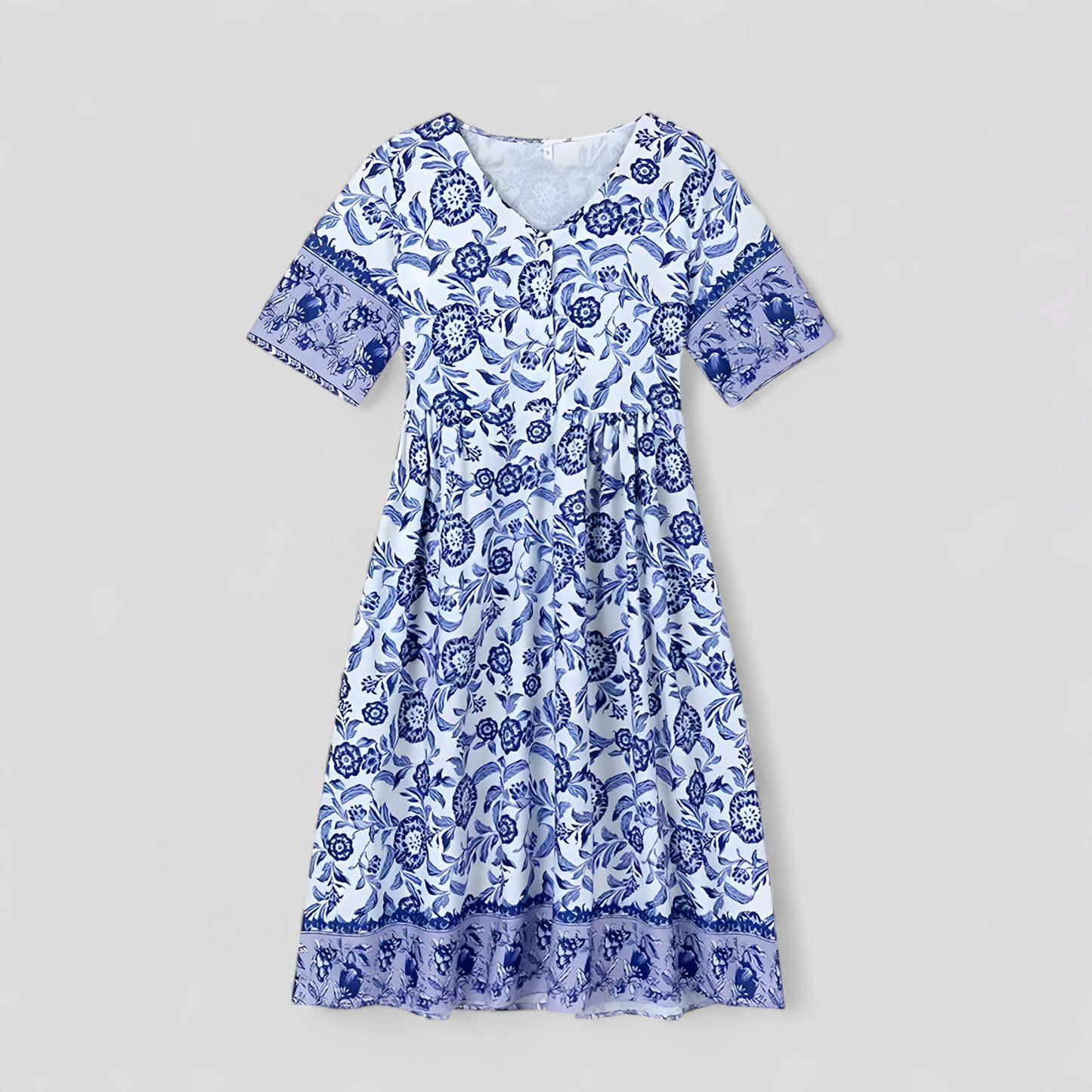 Micola | Damen Elegantes Blumenmuster Sommerkleid