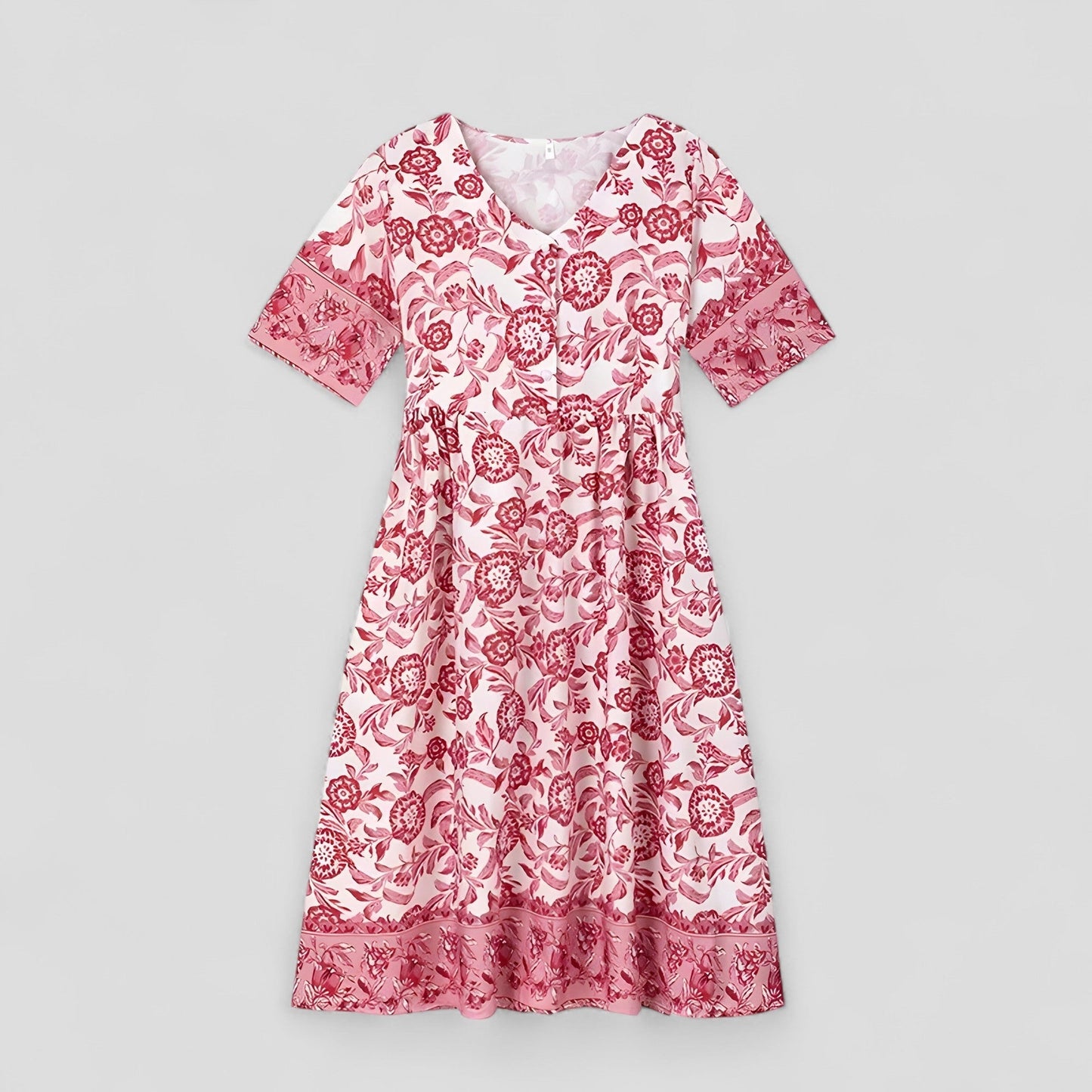 Micola | Damen Elegantes Blumenmuster Sommerkleid