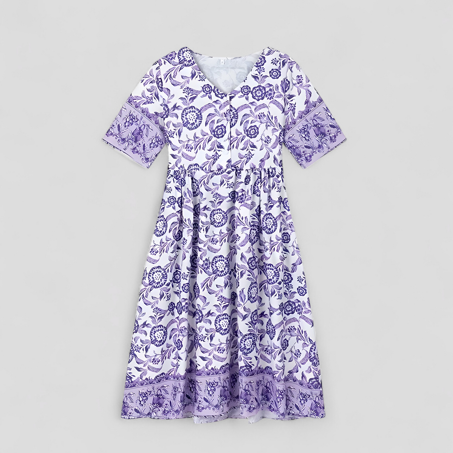 Micola | Damen Elegantes Blumenmuster Sommerkleid