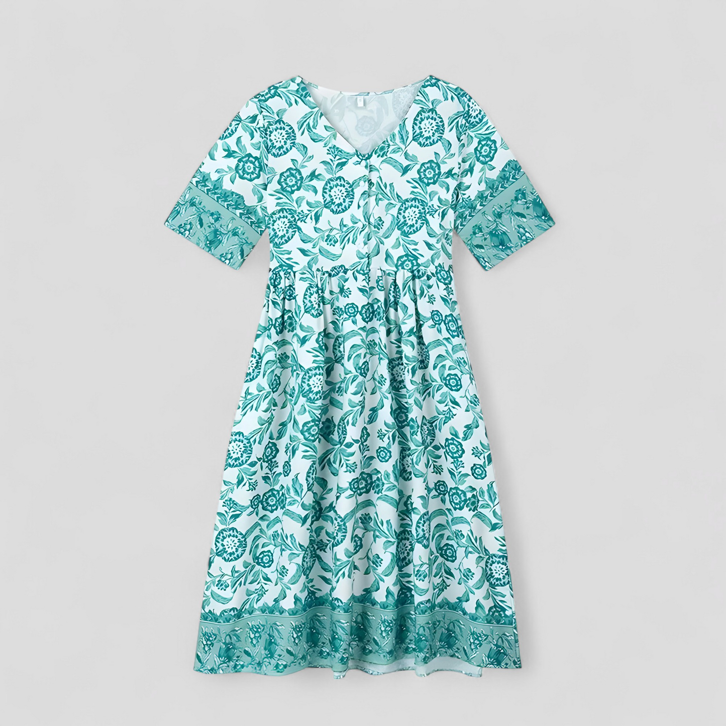 Micola | Damen Elegantes Blumenmuster Sommerkleid