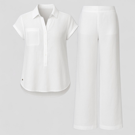 Ismeralda | Damen Elegantes Leinen Sommer-Outfit