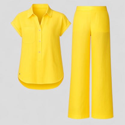 Ismeralda | Damen Elegantes Leinen Sommer-Outfit