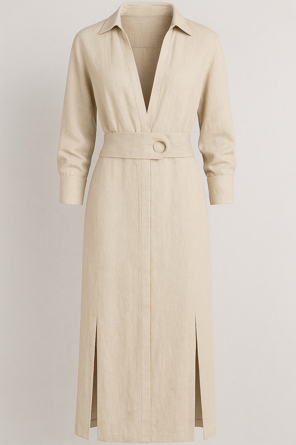 Maggie | Damen Elegantes Maxikleid V-Ausschnitt Sommer