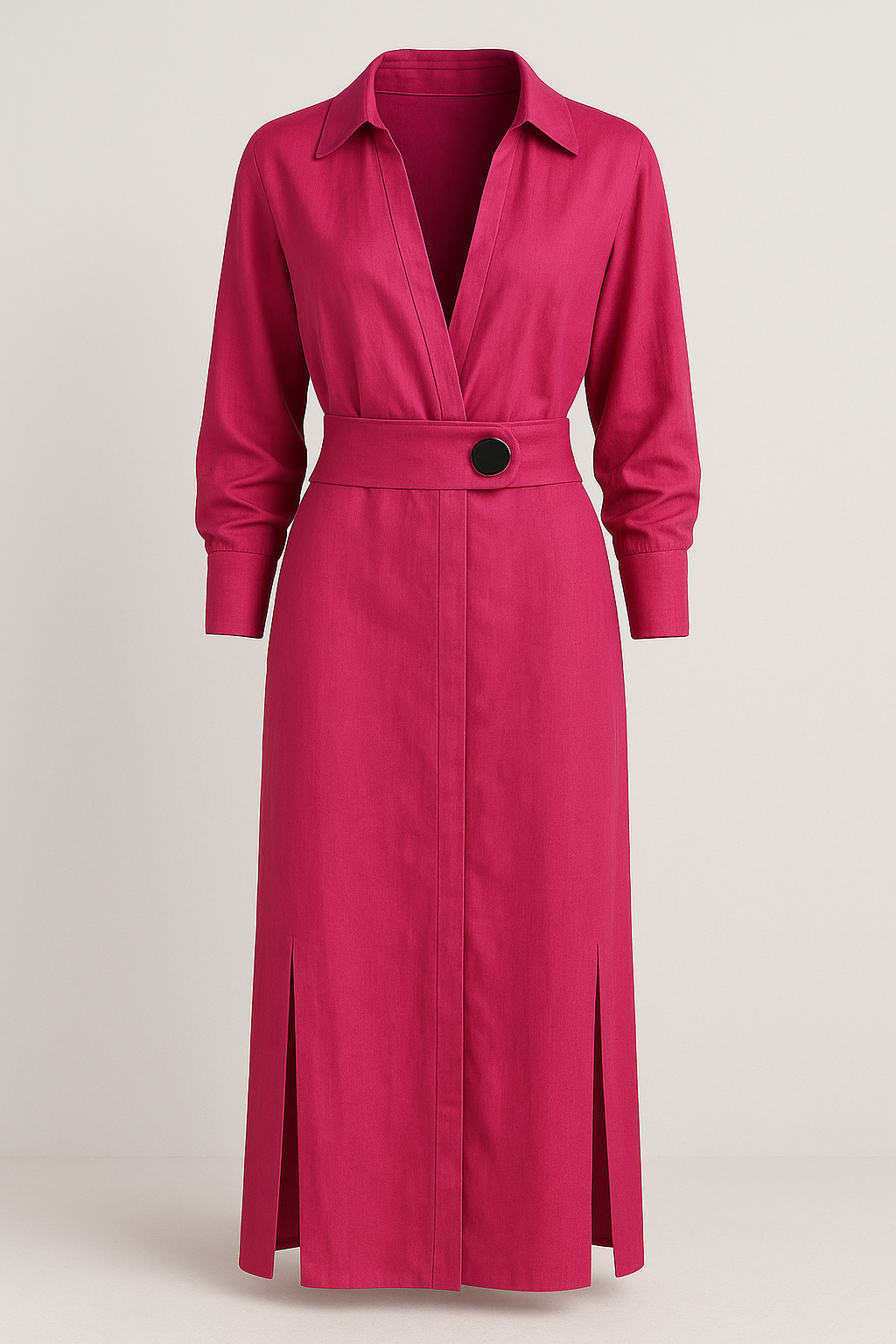 Maggie | Damen Elegantes Maxikleid V-Ausschnitt Sommer