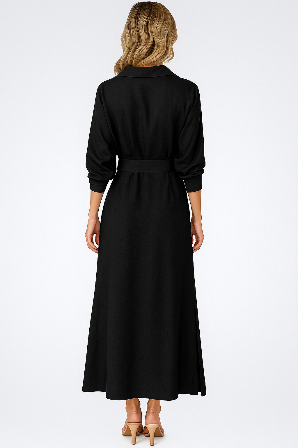 Maggie | Damen Elegantes Maxikleid V-Ausschnitt Sommer