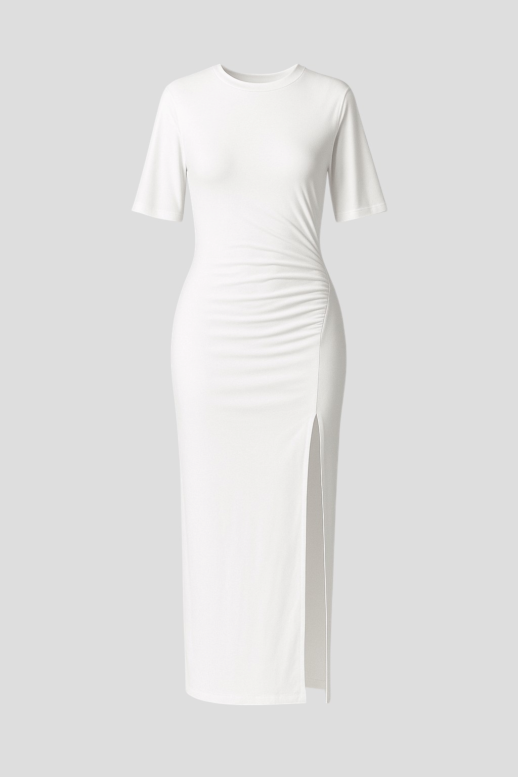 Gia | Damen Elegantes Midi Kleid mit Schlitz