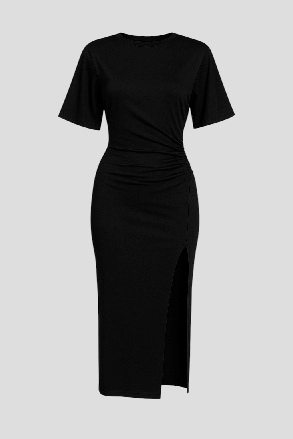 Gia | Damen Elegantes Midi Kleid mit Schlitz