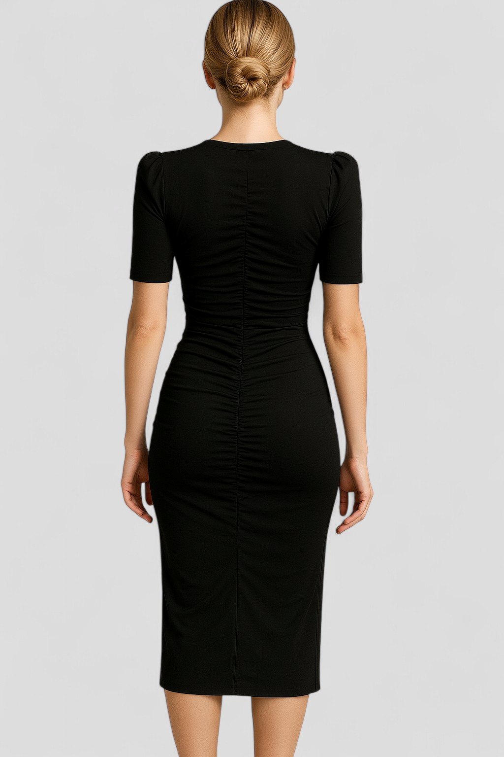 Gia | Damen Elegantes Midi Kleid mit Schlitz
