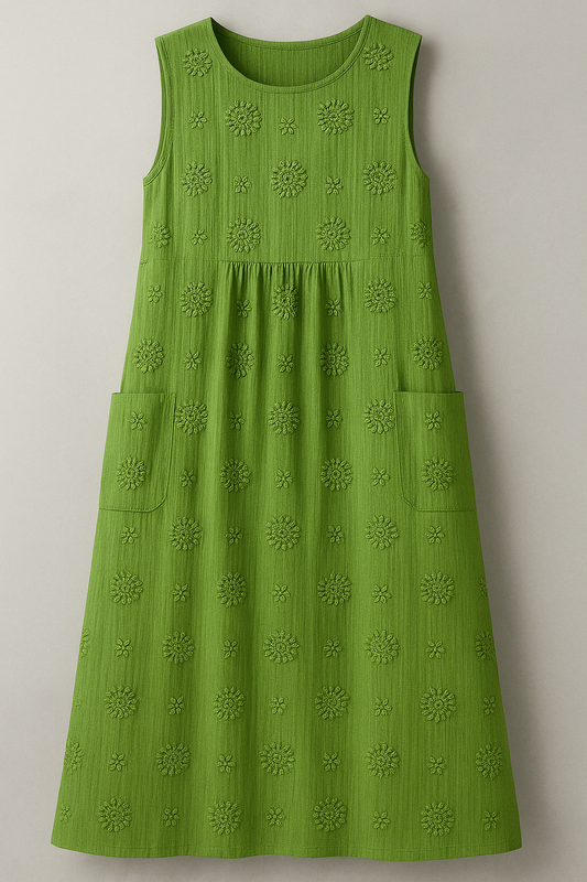 Bethany | Damen Elegantes Midi Kleid mit Taschen