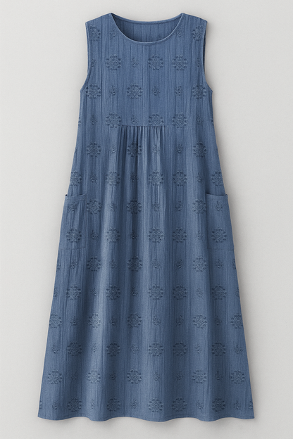 Bethany | Damen Elegantes Midi Kleid mit Taschen