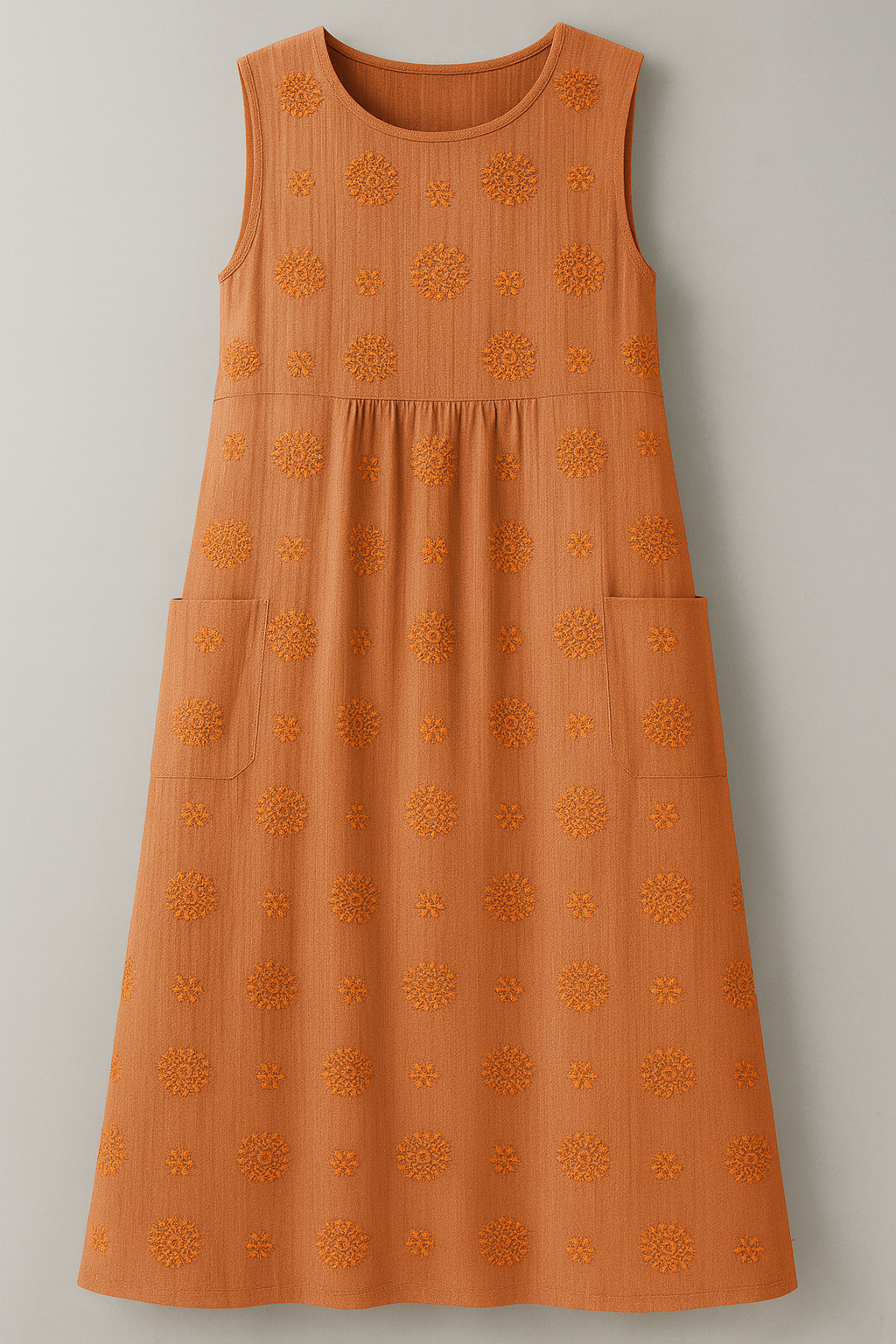 Bethany | Damen Elegantes Midi Kleid mit Taschen