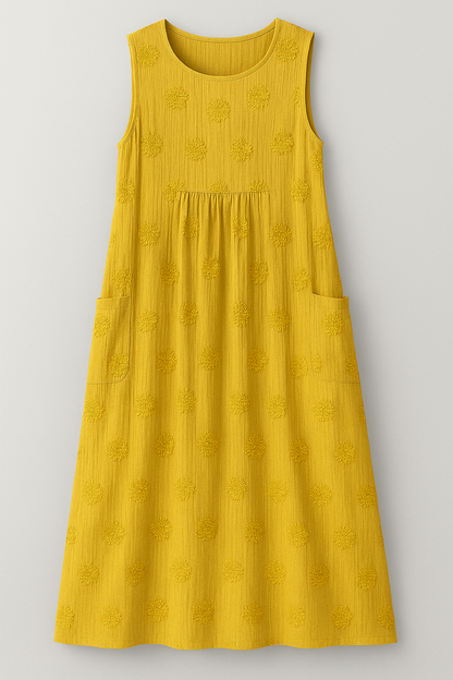 Bethany | Damen Elegantes Midi Kleid mit Taschen