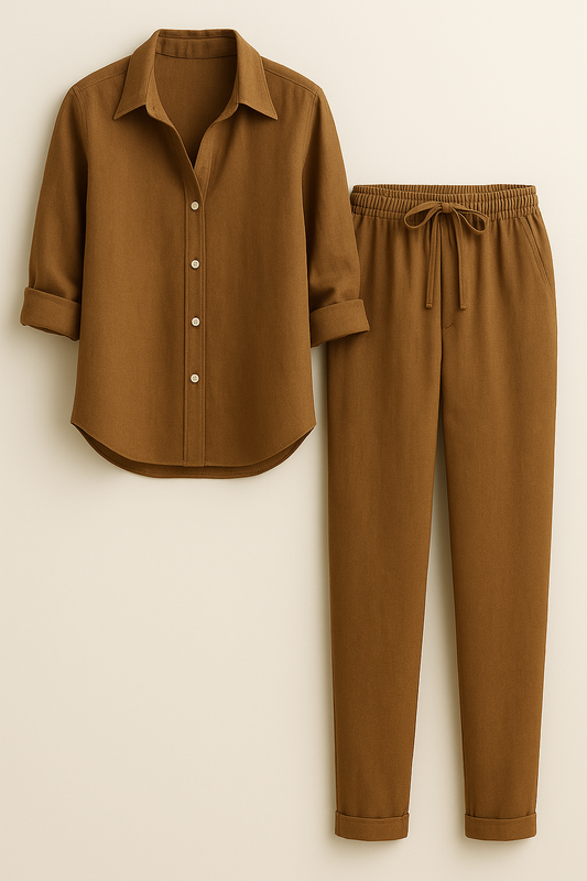 Beth | Damen Elegantes Sommer-Outfit aus Leinen