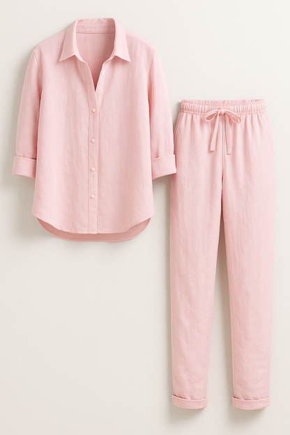 Beth | Damen Elegantes Sommer-Outfit aus Leinen