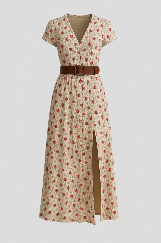 Nelle | Damen Elegantes Sommerkleid Maxi Kleid