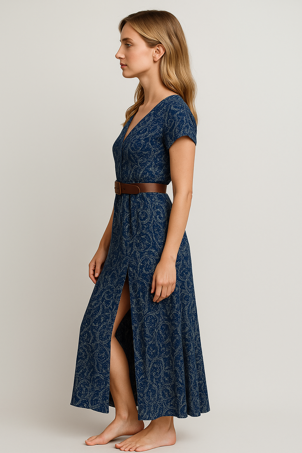 Nelle | Damen Elegantes Sommerkleid Maxi Kleid