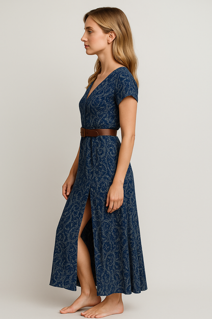 Nelle | Damen Elegantes Sommerkleid Maxi Kleid