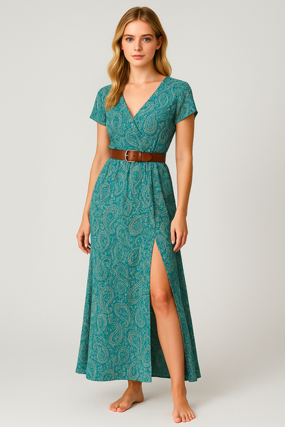 Nelle | Damen Elegantes Sommerkleid Maxi Kleid