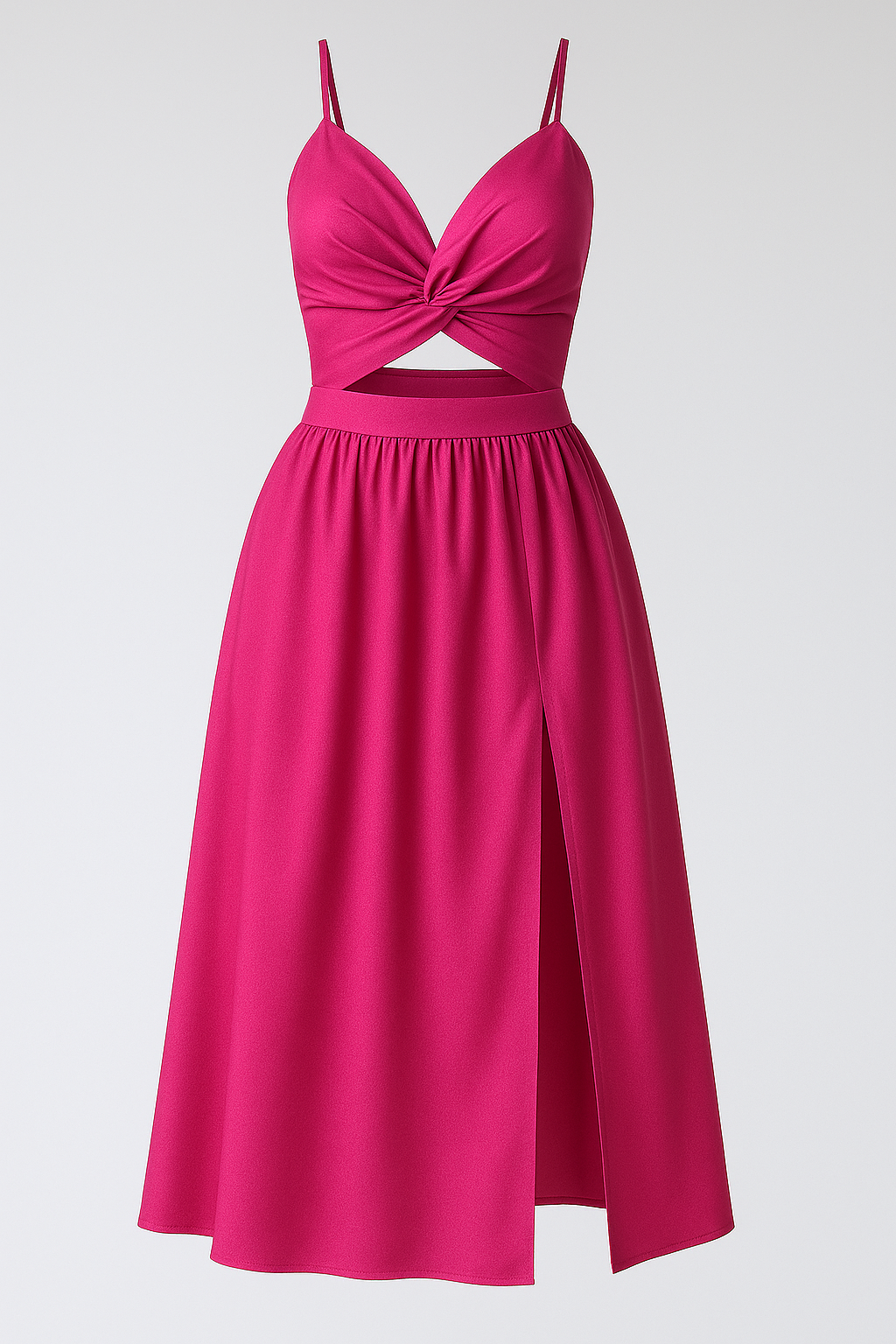 Jessie | Damen Midi-Kleid mit Spaghetti-Trägern