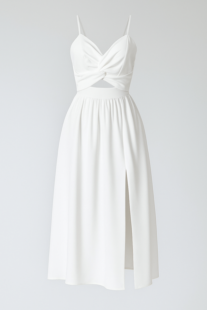 Jessie | Damen Midi-Kleid mit Spaghetti-Trägern