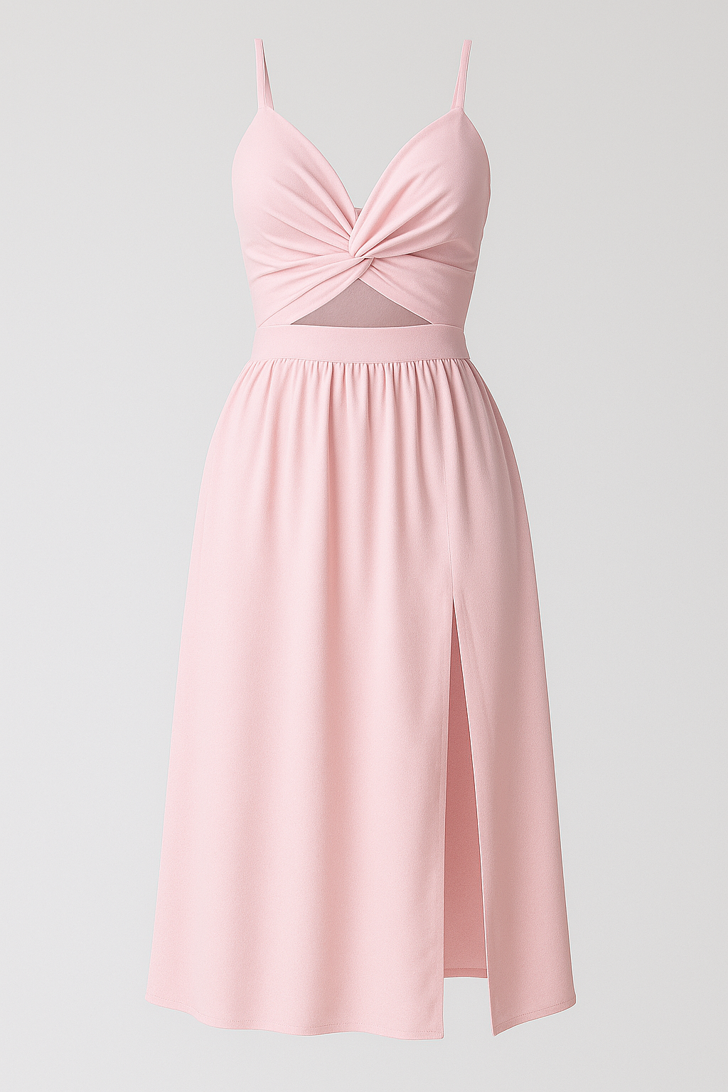 Jessie | Damen Midi-Kleid mit Spaghetti-Trägern