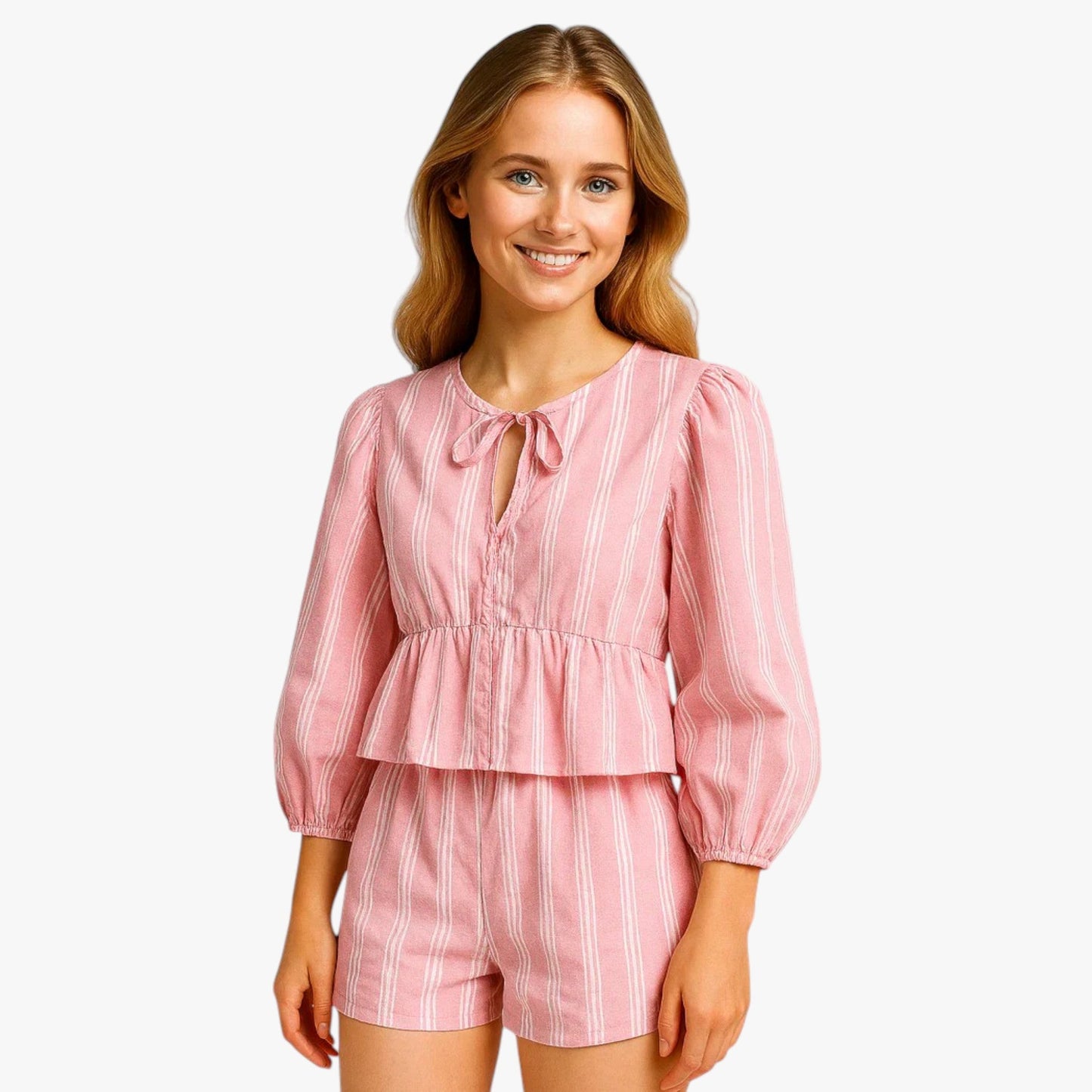 Renata | Damen Komplettes Sommer Outfit mit Streifen