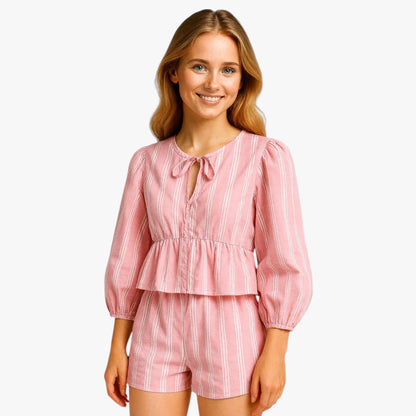 Renata | Damen Komplettes Sommer Outfit mit Streifen