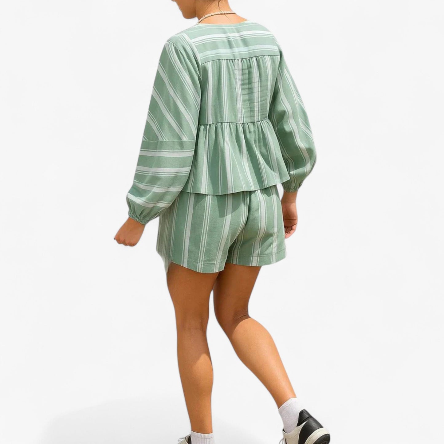 Renata | Damen Komplettes Sommer Outfit mit Streifen